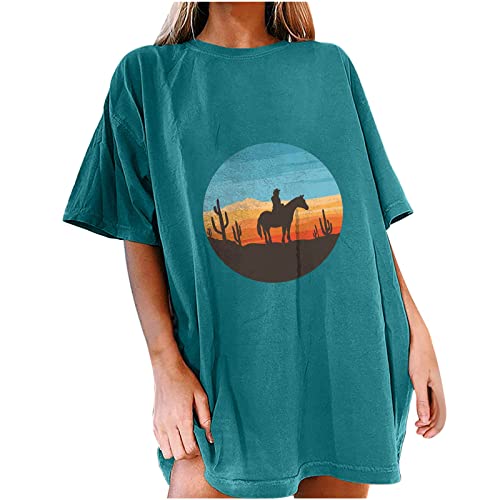 Tops for Women Short Sleeve Shirts Casual Summer Clothes Round