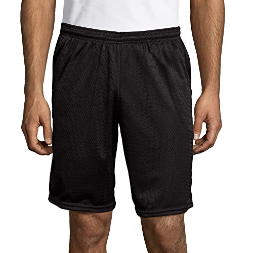 Hanes Sport Men's Mesh Pocket Shorts, Mens Performance Gear Shorts, Mens  Athletic Shorts, 9 Inseam Medium Ebony