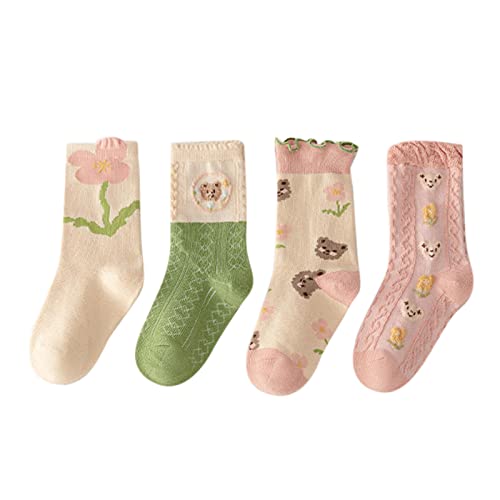 Vereinen 8 Year Old Girl Gift Ideas Baby Infants Toddlers Girls Mid Calf  Length Socks 4 Pair Antislip Long Kids Girls Shorts Pink 5-8 Years