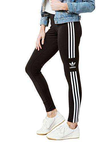 adidas LOUNGEWEAR Essentials 3-Stripes Leggings, Black/White at