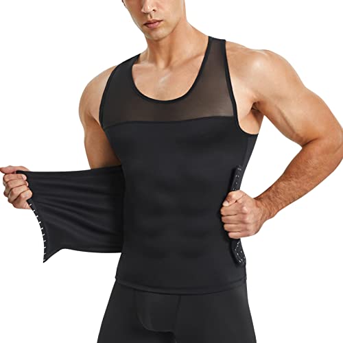 Buy Vaslanda Mens Compression Vest Rib Stretchy Body Slimming Shirt Chest  Shaper Undershirts Male Moobs Tight Tank Top Online at desertcartZimbabwe