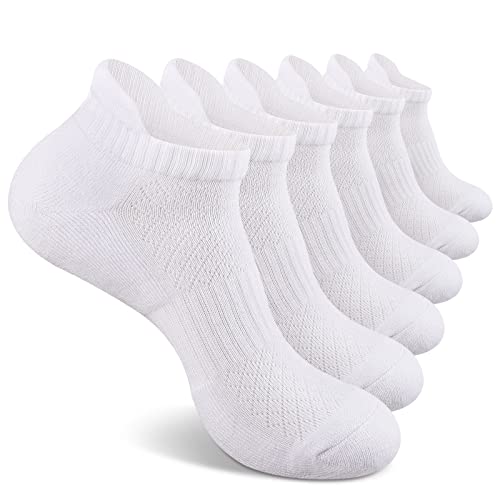 Cooplus Men's Athletic Ankle Socks Mens Cushioned Breathable Low Cut Socks 6 Pairs, Size: Fit Shoe 6-12;sock 10-13, Black
