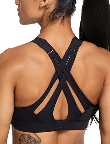 New Yvette Sports Bra Women’s Sports Black Large L High Impact Adjustable  Tags