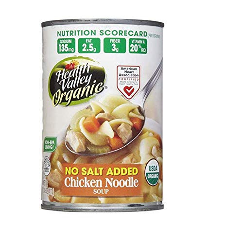Health Valley Organic Soup, No Salt Added, Chicken & Rice, 15 Oz (Pack of  12)