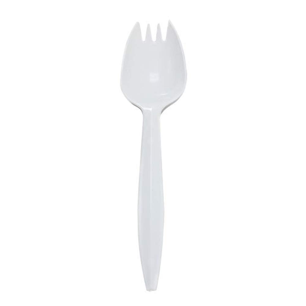 Choice White Plastic Sporks - 1000/Case