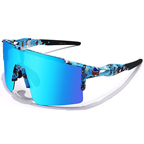 Oversized Wide Frame Men's Cycling Baseball Driving Water Sports Sunglasses  - LARGE Size - Gray - Smoke - CG11OXKDI8B