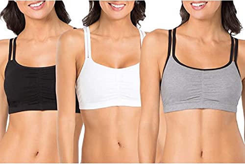 Fruit of The Loom Women's Comfort Front Close Cotton Sports Bra, 2 Pack
