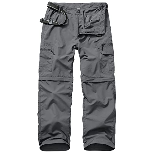 Men's Quick Dry Convertible Cargo Work Pants for Outdoor Sports Hiking  Fishing