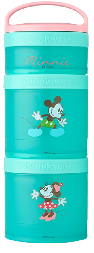 Whiskware Disney Stackable Snack Containers for Kids and Toddlers 3 Stackable  Snack Cups for School and