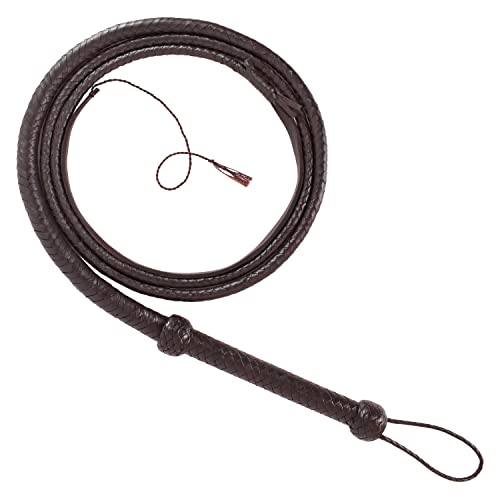 20 inch Strap Whip, Black Leather