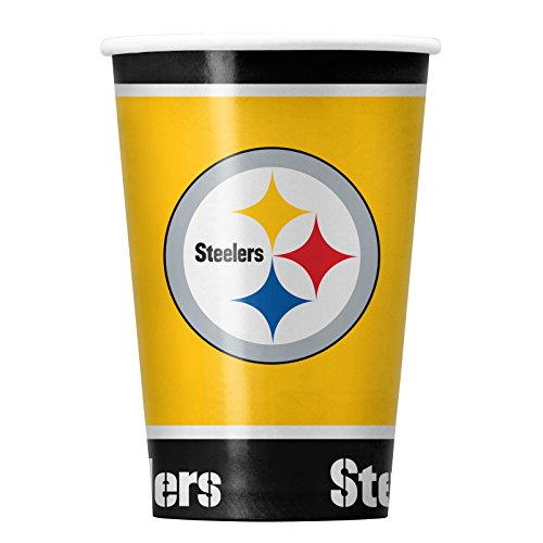 Duck House Sports NFL Pittsburgh Steelers Disposable Paper Cups, Pack of 20