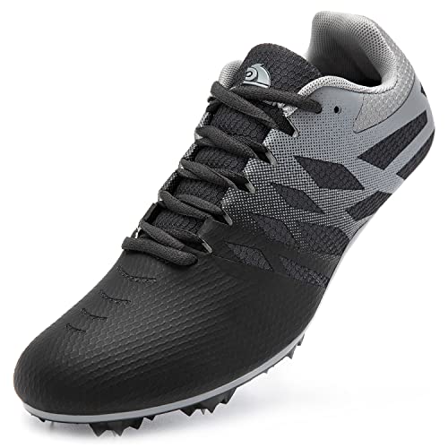  LYXIANG Track and Field 8 Spike Shoes,Youth Spikes Athletics  Racing Running Shoes Track and Cross Country Sprint Shoe for Rubber  Track,Black,45 : Clothing, Shoes & Jewelry