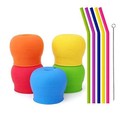 SNUG STRAW Universal Silicone Straw Lids & Cup