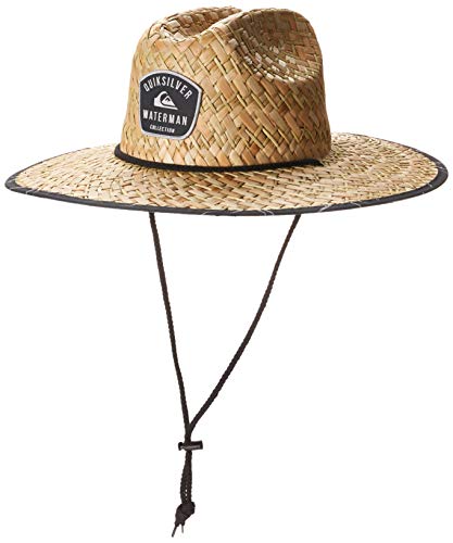 Quiksilver Men's Outsider Waterman Sun Protection Lifeguard Straw Hat  Large-X-Large Black Outsider Waterman