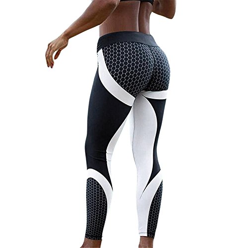 Women Fitness Leggings, Mesh and Faux Leather Patchwork Leggings