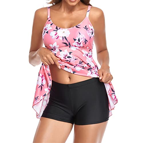 Plus Size Tankini Swimsuits for Women Two Piece Bathing Suits