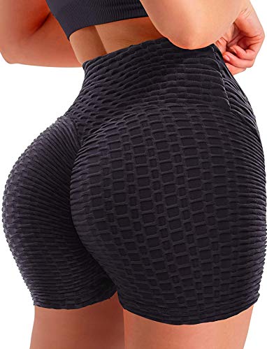 Sexy Booty Shorts for Women High Waisted Cut Out Twerk Shorts Butt Lifting  Yoga Shorts Hot Pants #1 Black Large