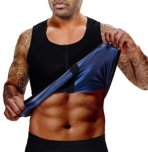 Men's Heat Trapping Vest Sauna Sweat Enhancing Vest Workout Body Shaper  Vest XL