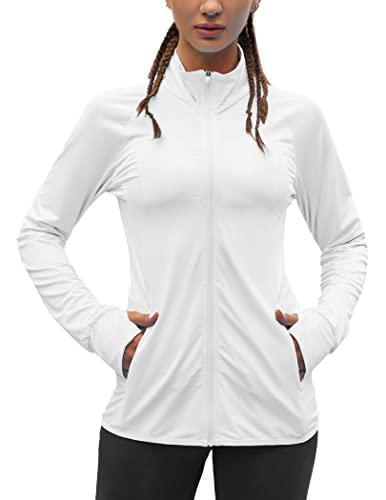 Women's UPF 50+ UV Sun Protection Clothing Zip Up Lightweight Hoodie Sun  Shirt Hiking Outdoor Performance Jackets 