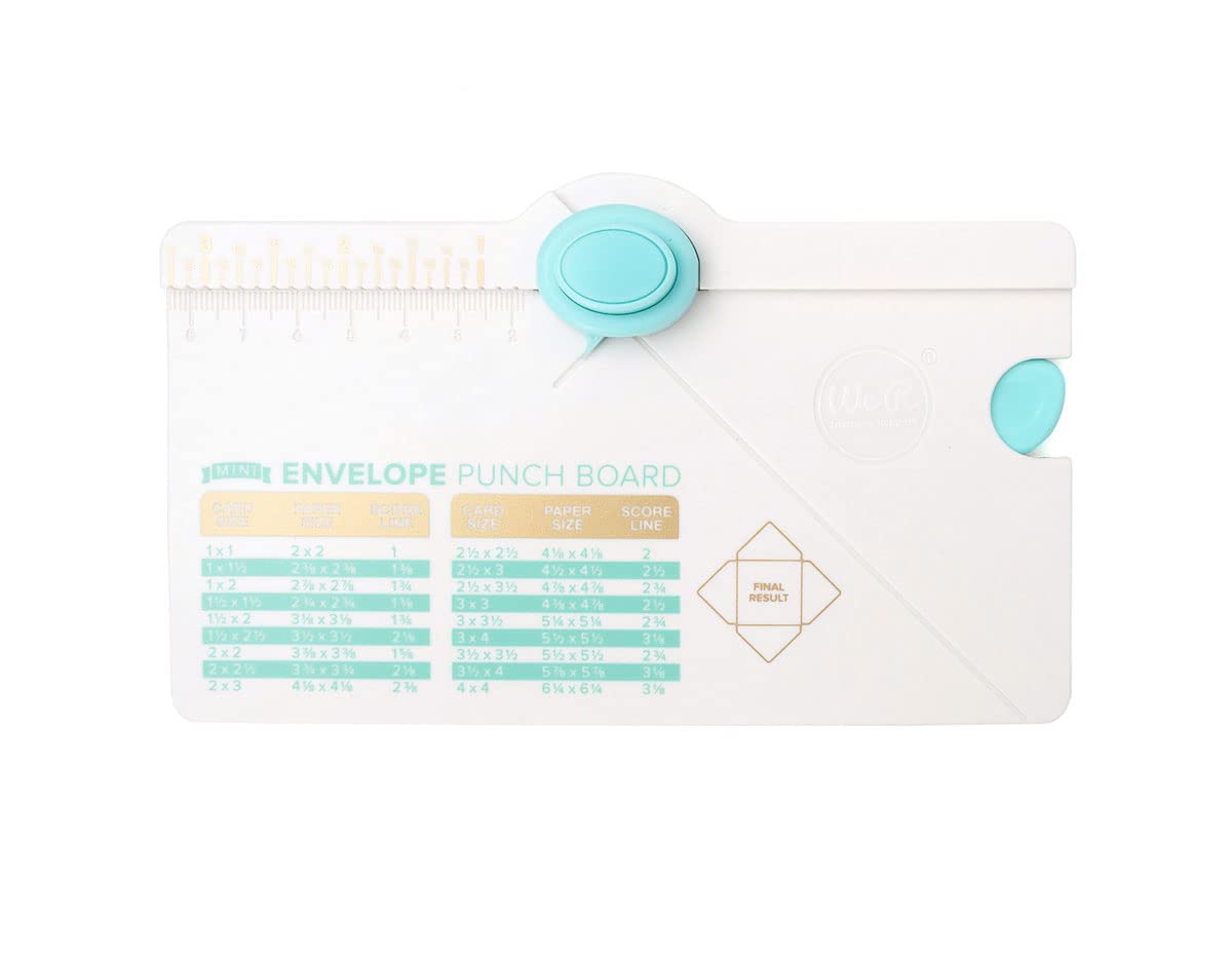 We R Memory Keepers Mini Envelope Punch Board-18.8 x 3 x 15 cm (2 Piece)  Paper Punch Mini Punch Board Craft Supplies DIY Crafts Punch For Card Stock