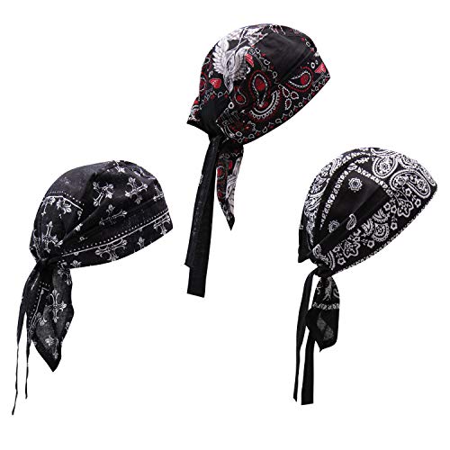 Men Skull Cap With Scarf Bundle