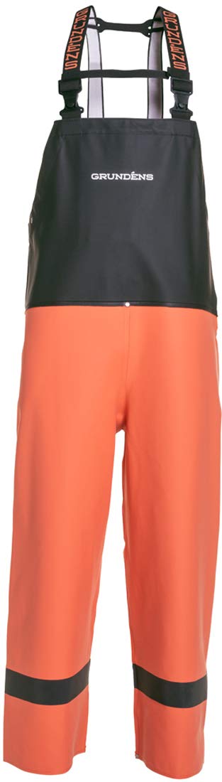 Grundns mens Balder 504 Commercial Fishing Bib Pants Medium Orange