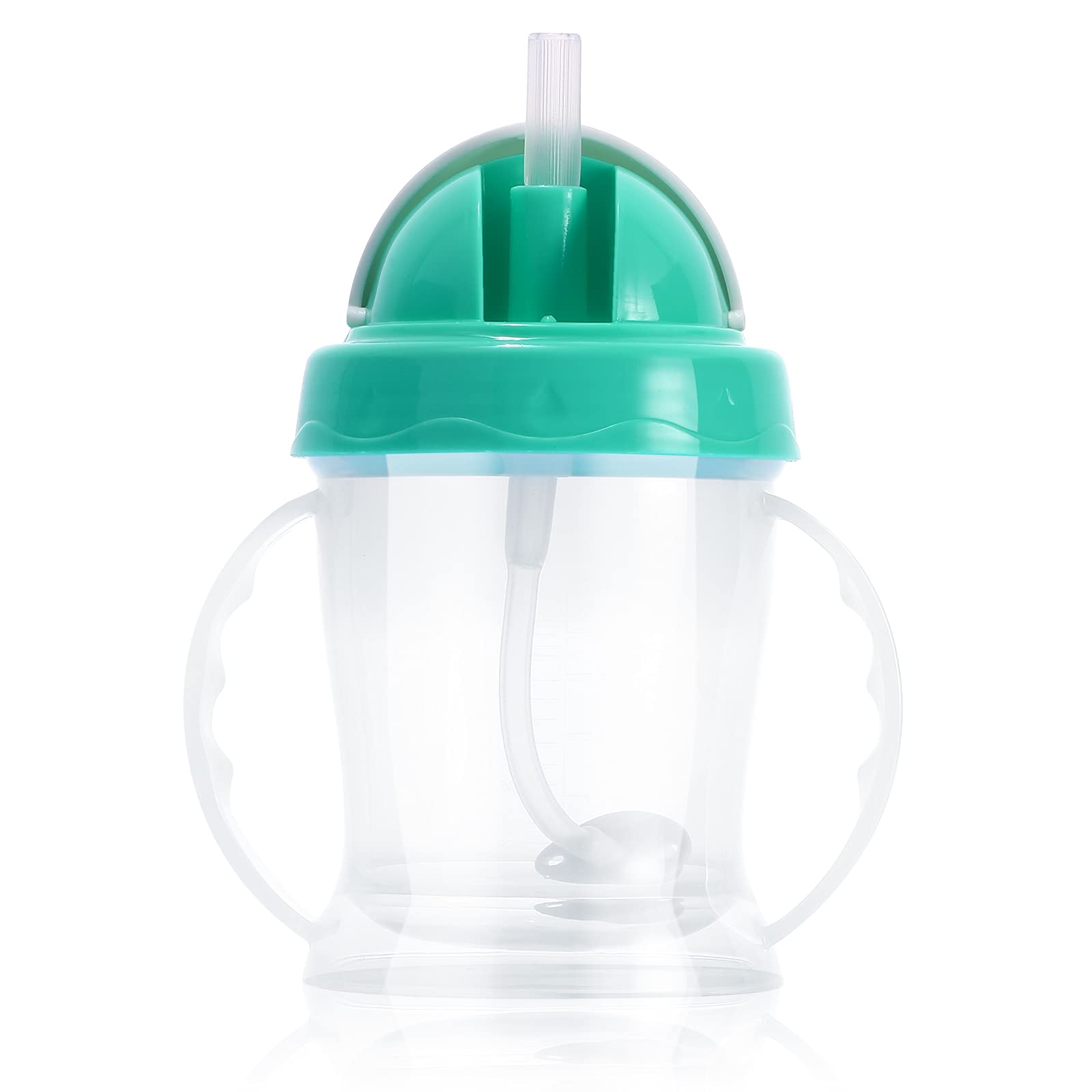 JOYWA Soft Spout Sippy Cups Learner Cup with Weighted Straw Sippy Cup Leak-Proof  Spill-Proof Break-Proof Cups for 6 months+ Toddlers Infant green Green  160.0 Milliliters