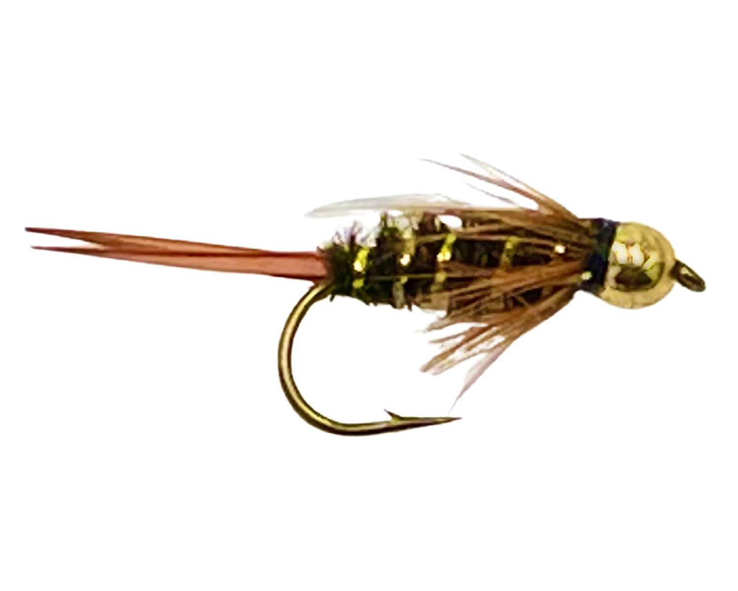 Feeder Creek Prince Bead Head Nymph Fly, One Dozen Fly Fishing Wet Flies  for Trout Bass