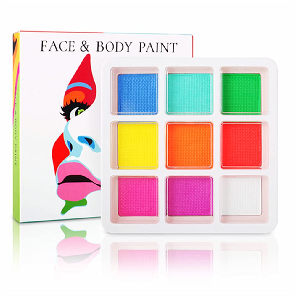 Neon Face Body Paint Stick Oil(0.75 Oz),Blendable Cream Makeup Sticks for  Sfx Makeup Glow in the Dark, Non-Toxic Uv Face Painting Kit Halloween