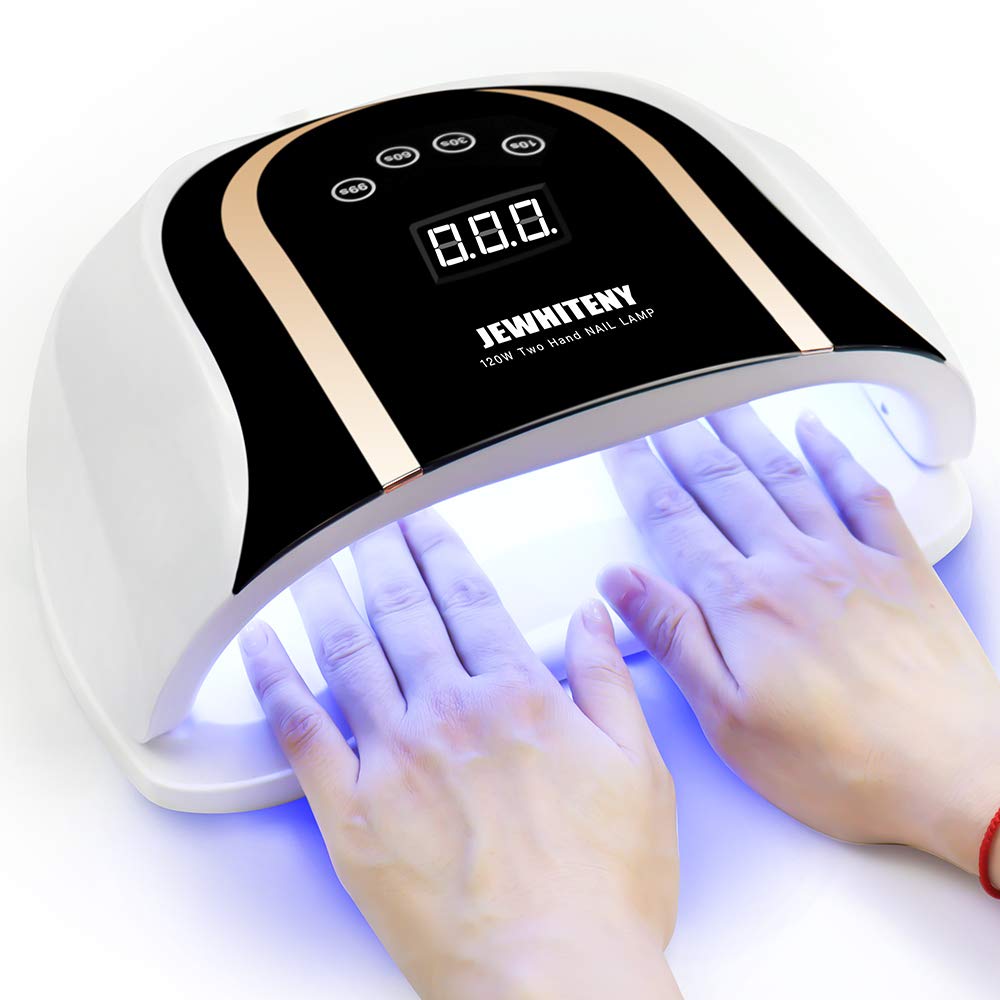 120W UV LED Nail Lamp, Faster Nail Dryer for Gel Polish with 4 Timer  Setting, Professional