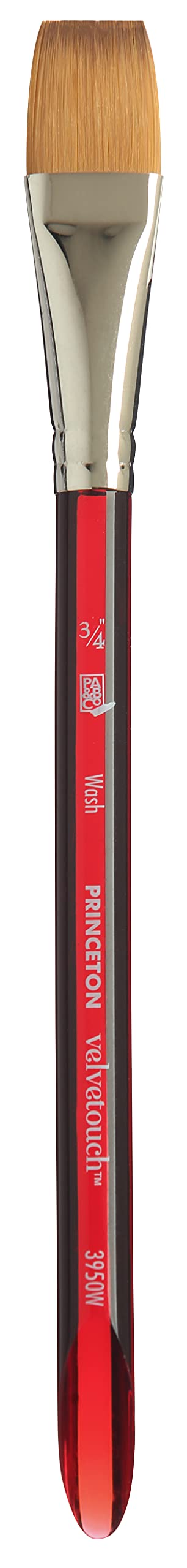 Princeton Velvetouch Series 3950 Paint Brush for Acrylic Oil and Watercolor  Angle Shader 1/2 Inch