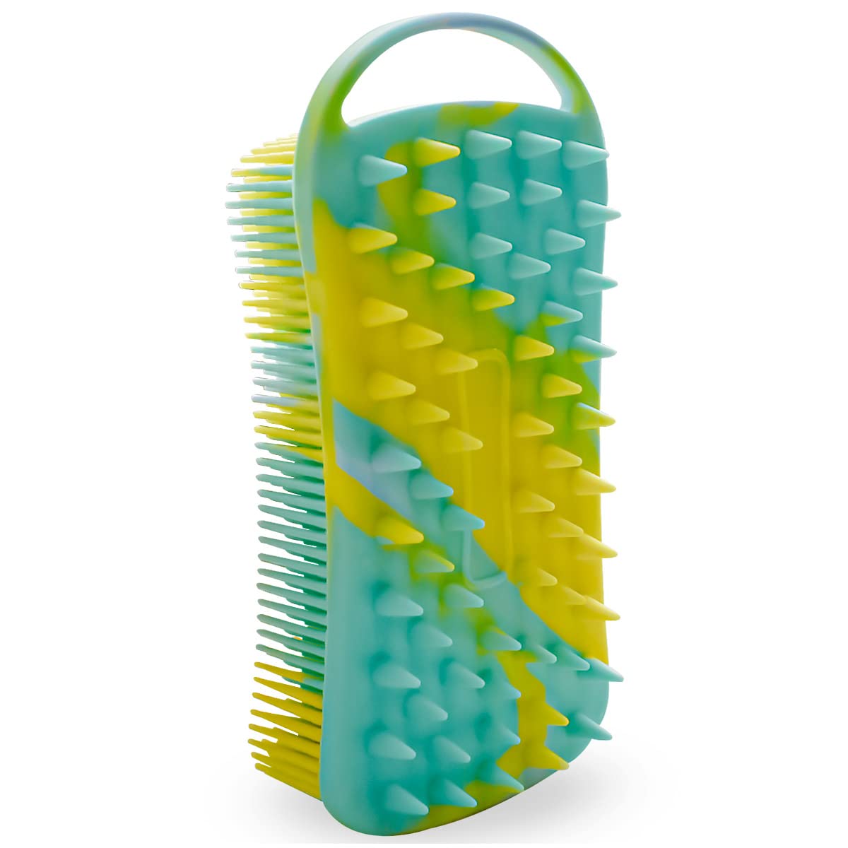 2 In 1 Bath And Shampoo Brush, Silicone Body Scrubber For Use In