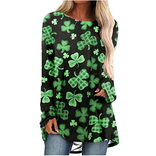 Women's St. Patrick's Day Sweatshirts Casual Hoodies Long Sleeve V Neck  Lightweight Loose Fit Pullover Tops 