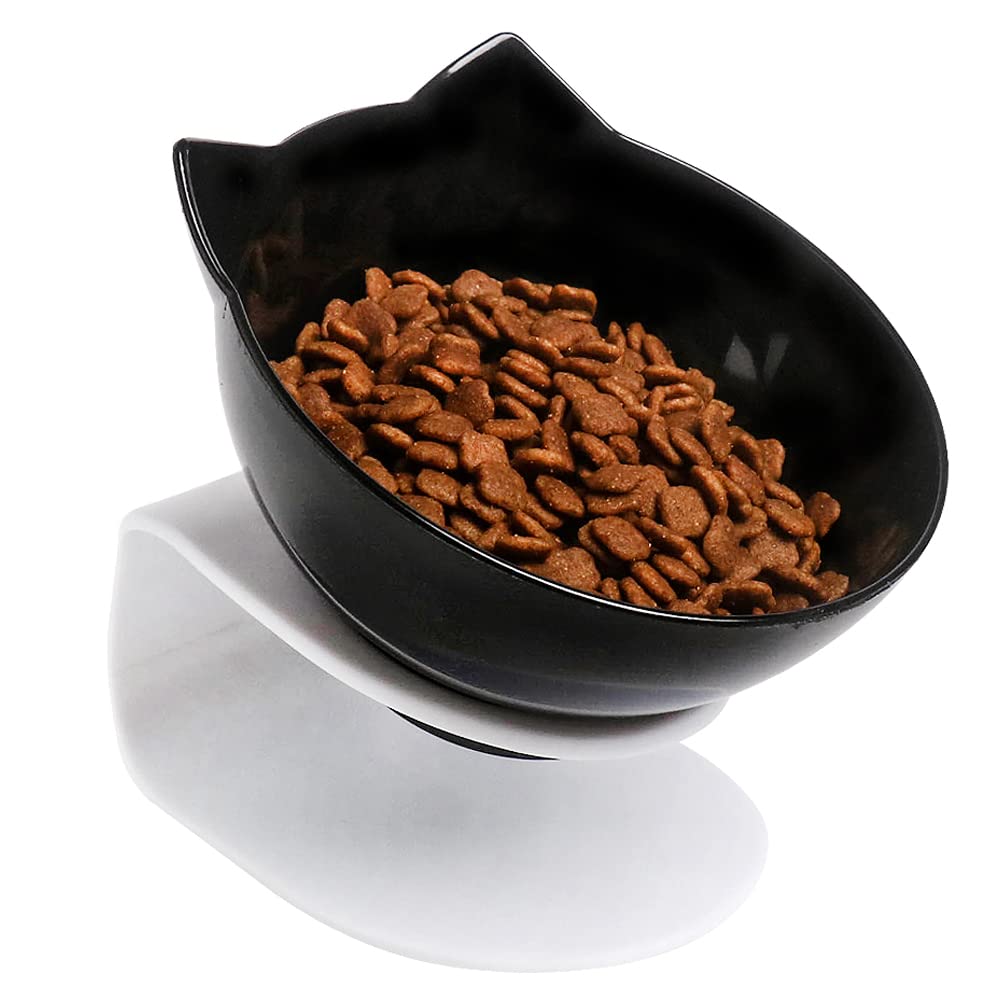 Tilted Elevated Feeder Bowl Pet Cat Dog Bowl Raised Cat Food Water