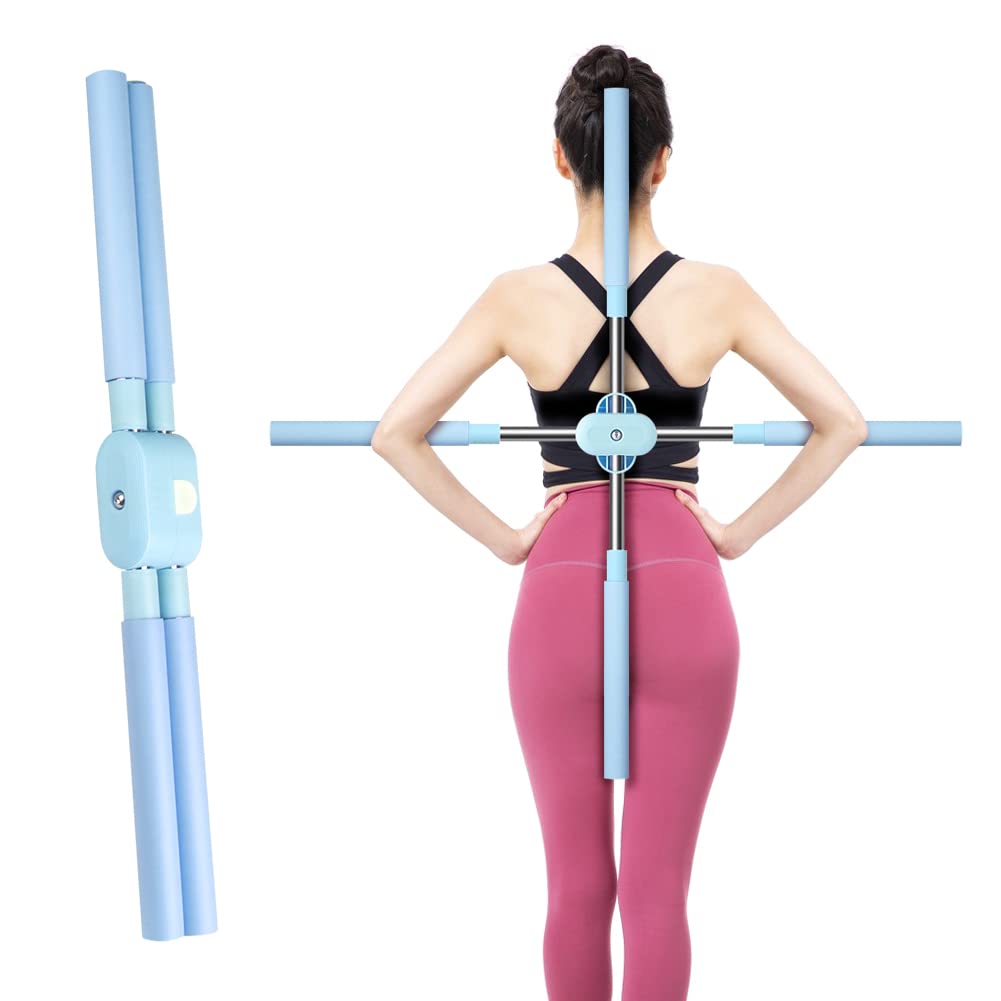  dzorun Yoga Stick Posture Pole Corrector Exercise Sticks Back  Cracker Bar Back Braces Stretch Bar Shoulder Neck Humpback Straight Device  for Woman Kids Man : Health & Household