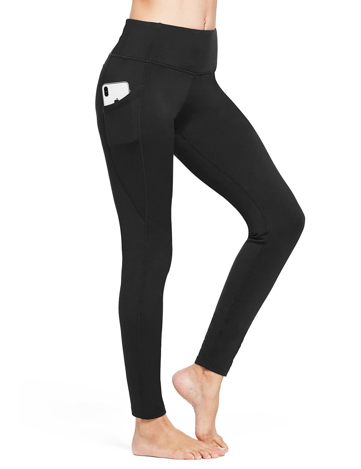  Women's Fleece Lined Leggings Thermal High Waist Tummy Control  Yoga Pants Winter Slimming Workout Running Tights Black : Clothing, Shoes &  Jewelry