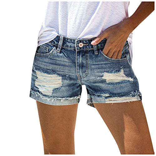 Qinnyo Fashion Versatile Shorts for Women Casual Summer Jeans Shorts Dressy  Female Hole Bottom Shorts Trendy