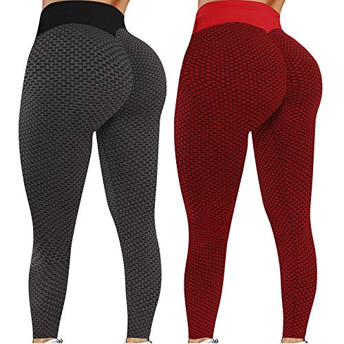  2 Pack Leggings for Women Butt Lift High Waisted Tummy Control  No See-Through Yoga Pants Workout Running Leggings : Clothing, Shoes &  Jewelry