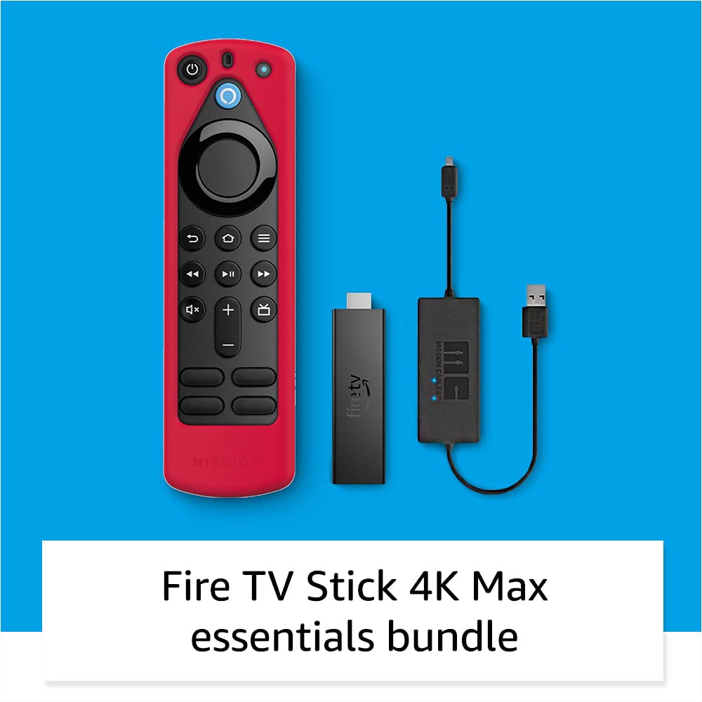 Fire TV Stick 4K Max Essentials Bundle with USB Power
