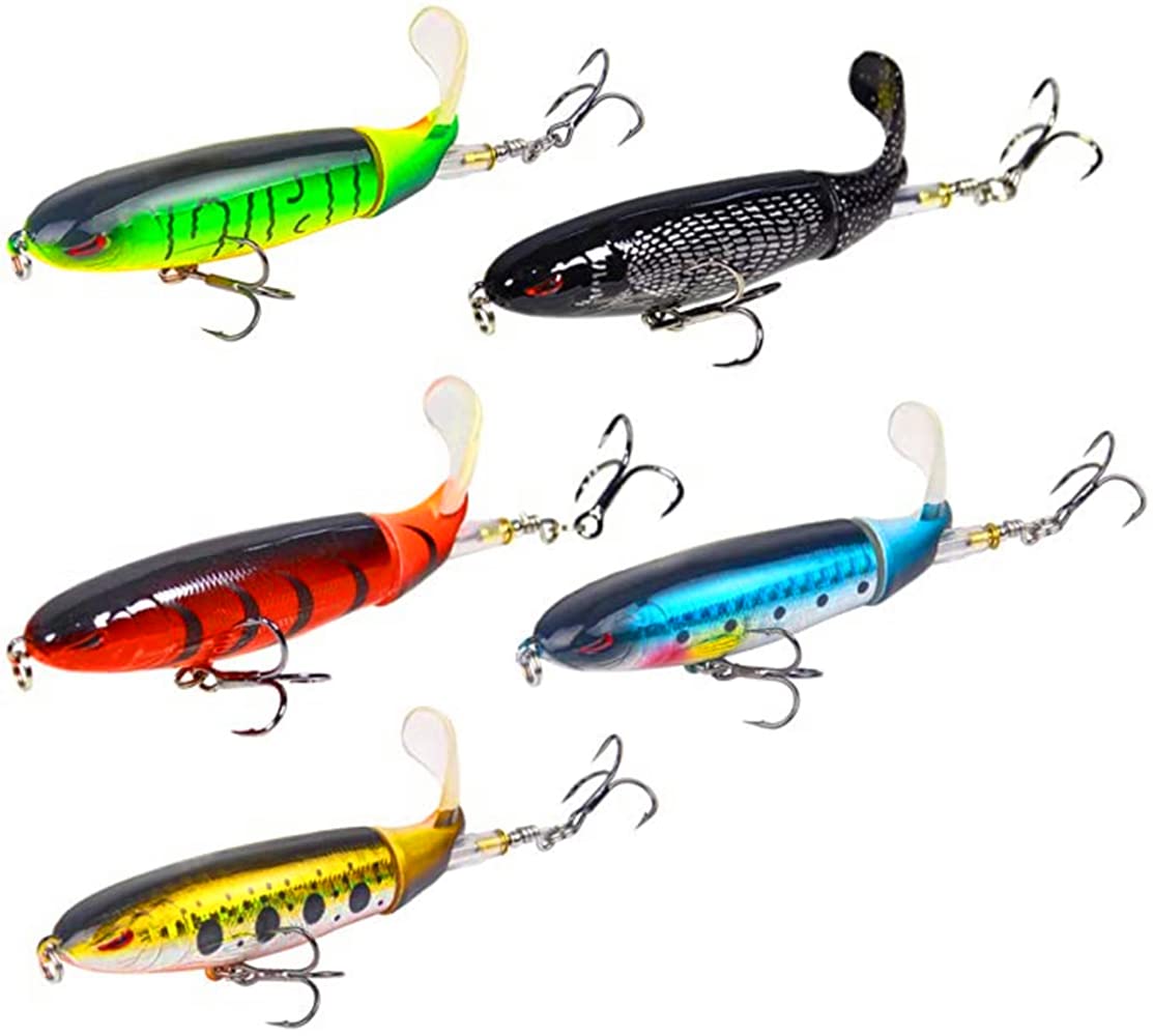 6-Pcs Topwater Plopper Fishing Lures for Bass Malaysia