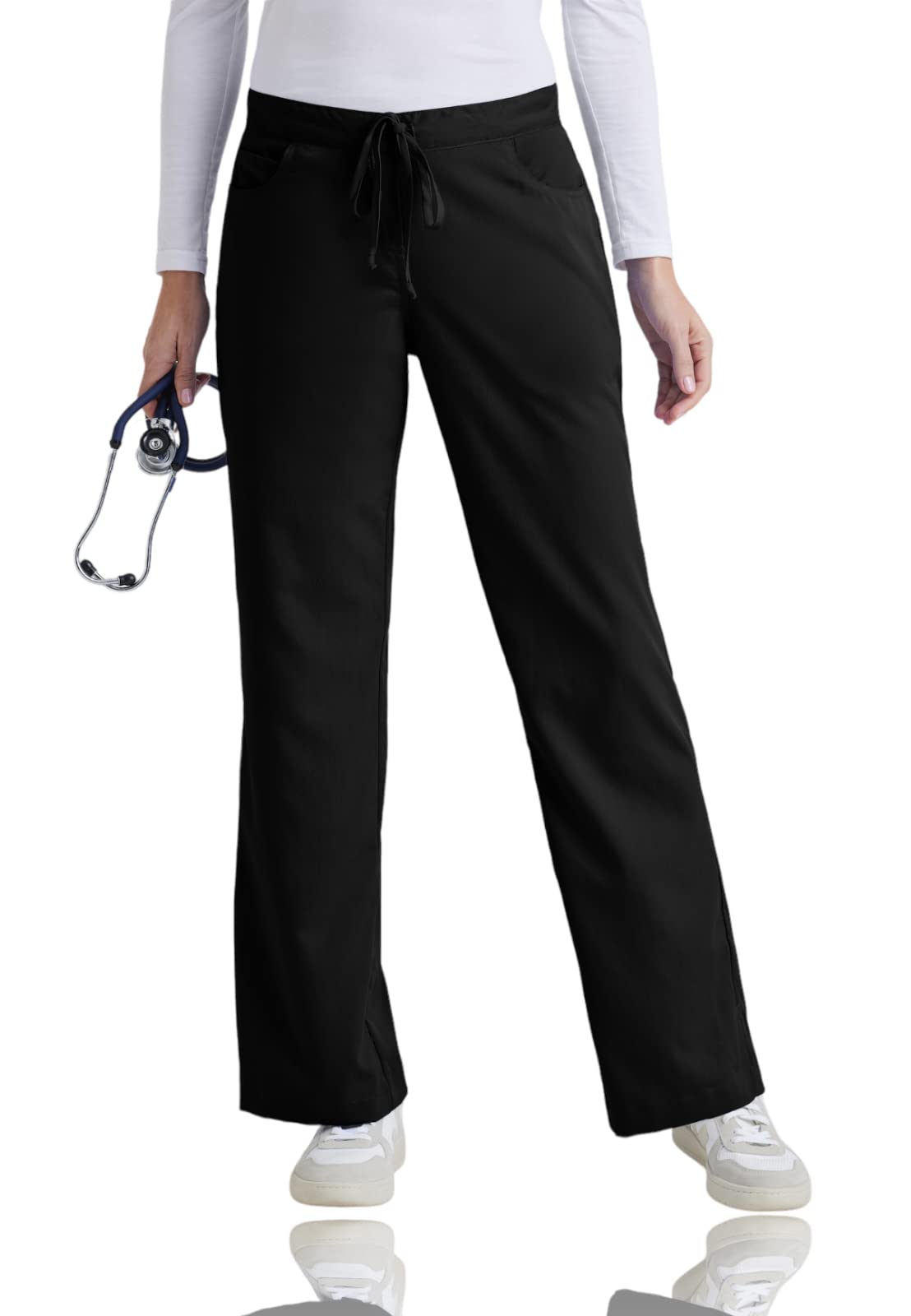 Grey's Anatomy Mia Pant - Women's 6 Pocket Scrub Pants with Flat Front and  Knit-elastic Back Waist meta_keywords