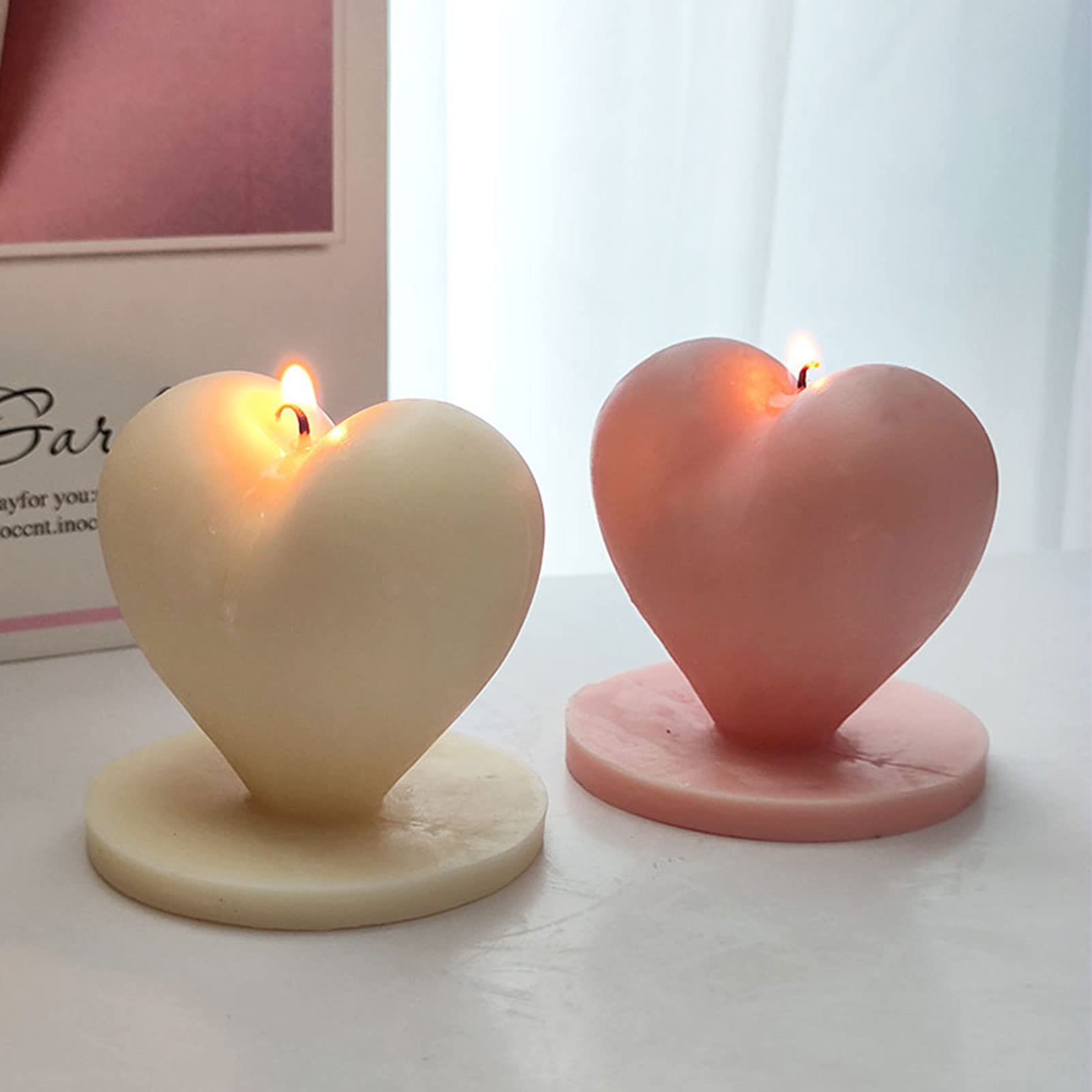 Versatile Heart Shaped Silicone Molds Love Candle Molds for DIY Crafts  Casting Molds Resin Molds for Romantics Casting Heart Candle Mould