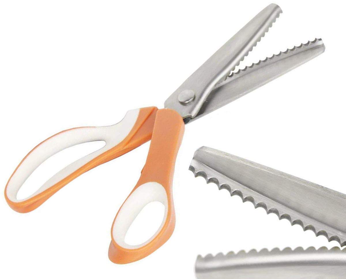 JYTUUL 9.25 Inch Pinking Shears, Sharp Stainless Steel Zig Zag Scissors for  Fabric Paper Leather, Comfort Grip Handled Professional Fabric Craft