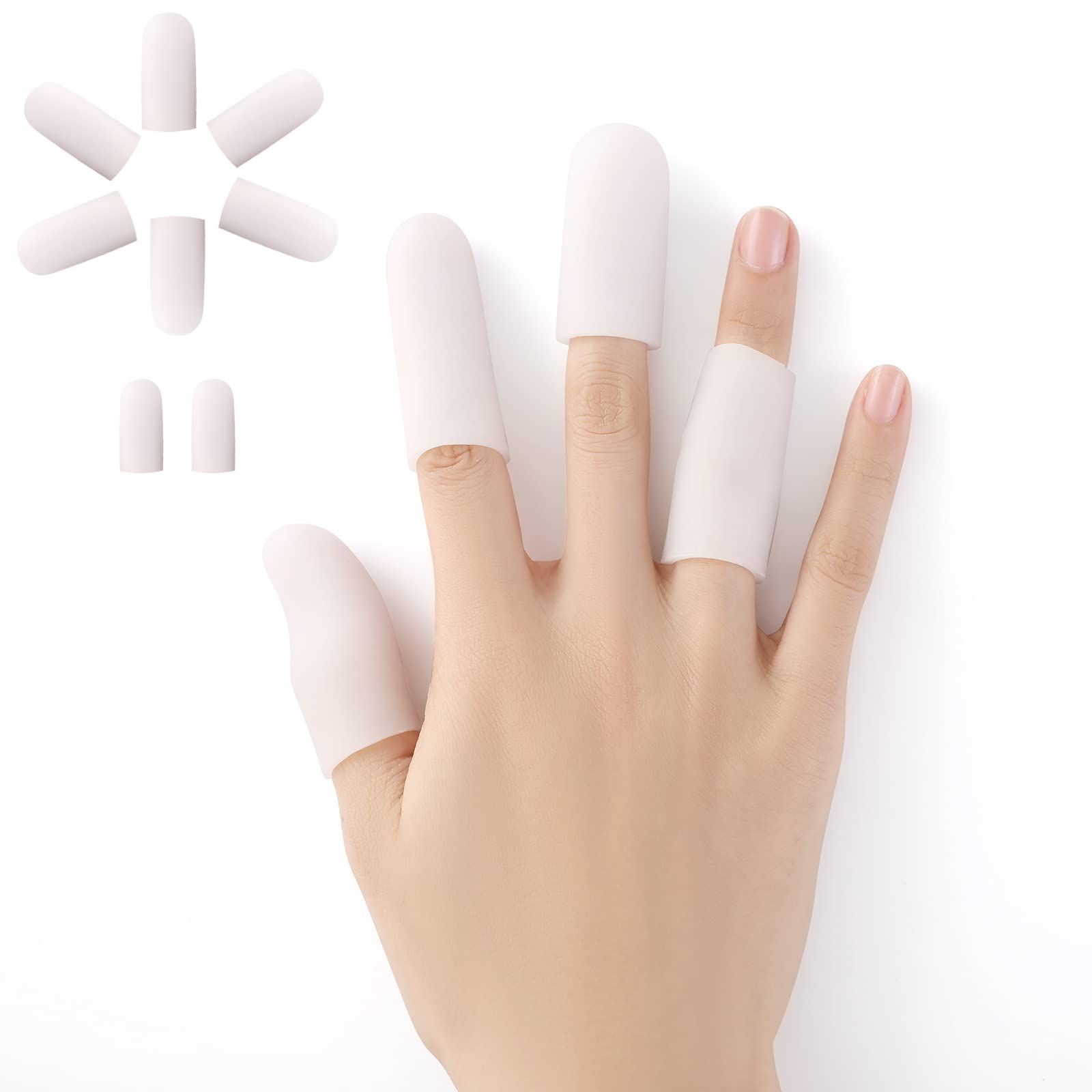 Finger Protectors Finger Caps Silicone Fingertips Protection - Gel Finger  Cots Great for Trigger Finger, Finger Arthritis, Finger Cracking and Other