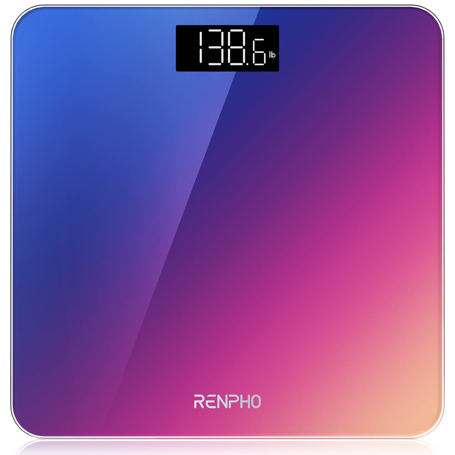 RENPHO Digital Body Weight Scale, Highly Accurate Scale for Weight, LED  Display Weight Measurements, Round Corner Design, Anti-Slip, 400 lb 