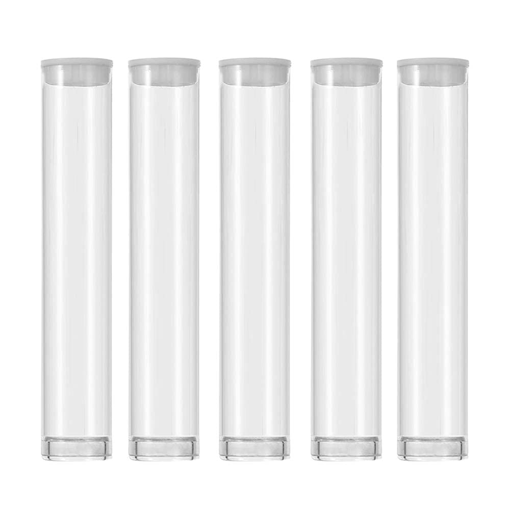 100X Clear Transparent Plastic Empty Tubes Bead Storage Container Bottle  55x15mm
