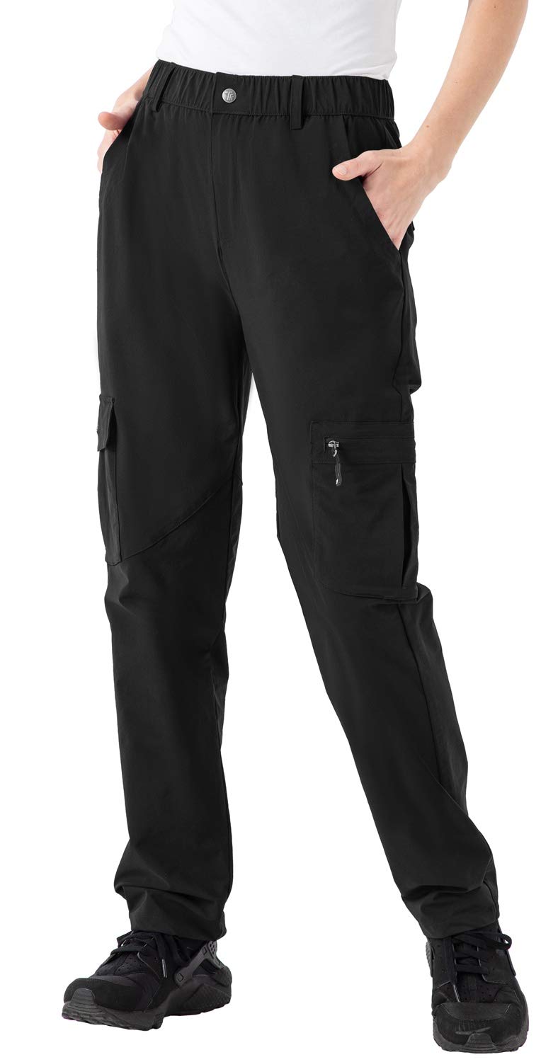  CQR Women's Hiking Outdoor Pants, Lightweight Stretch Cargo  Pants with Zipper Pockets, Water Resistant Athletic Pants, Acadia Pants  Black, X-Small : Clothing, Shoes & Jewelry