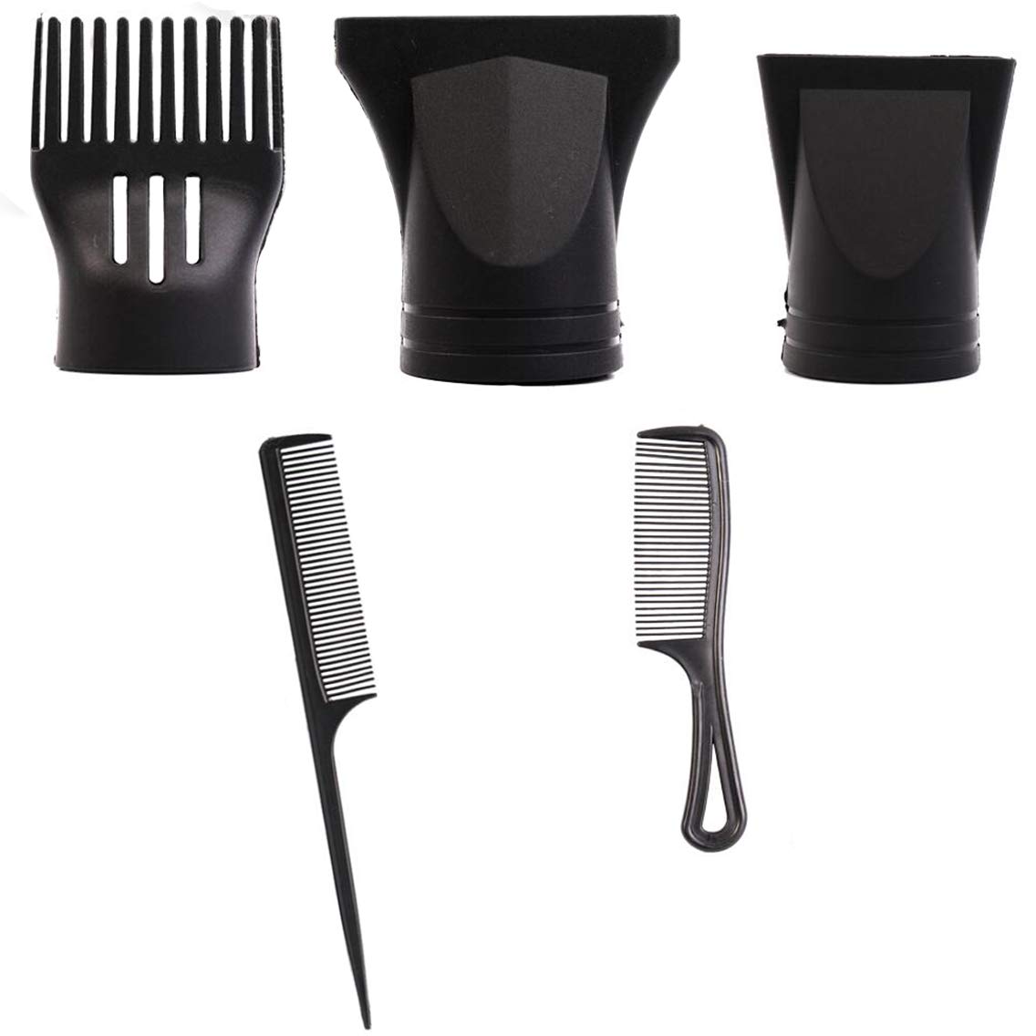 5pcs/Set Hair Combs, Including Flat Top Combs, Carbon Fiber