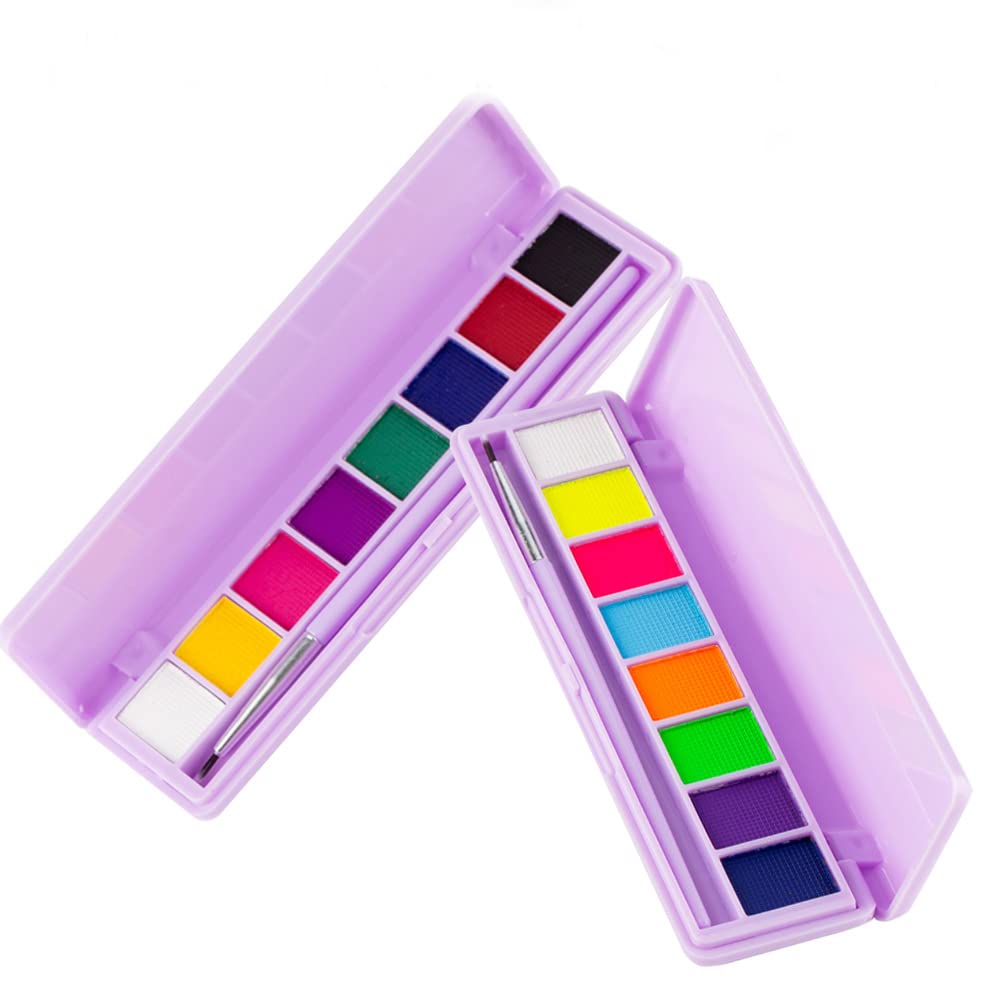 60 Eyeliner Palette, UV Graphic Liner, 2 Brushes Included, Water