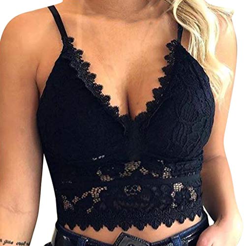 DISOLVE Womens Tank Tops Bustier Bra Vest Crop Top Bralette Blouse Top for  Women/Girls Free Size (28 to 34) (Black) (Removable Pad) Pack of 1